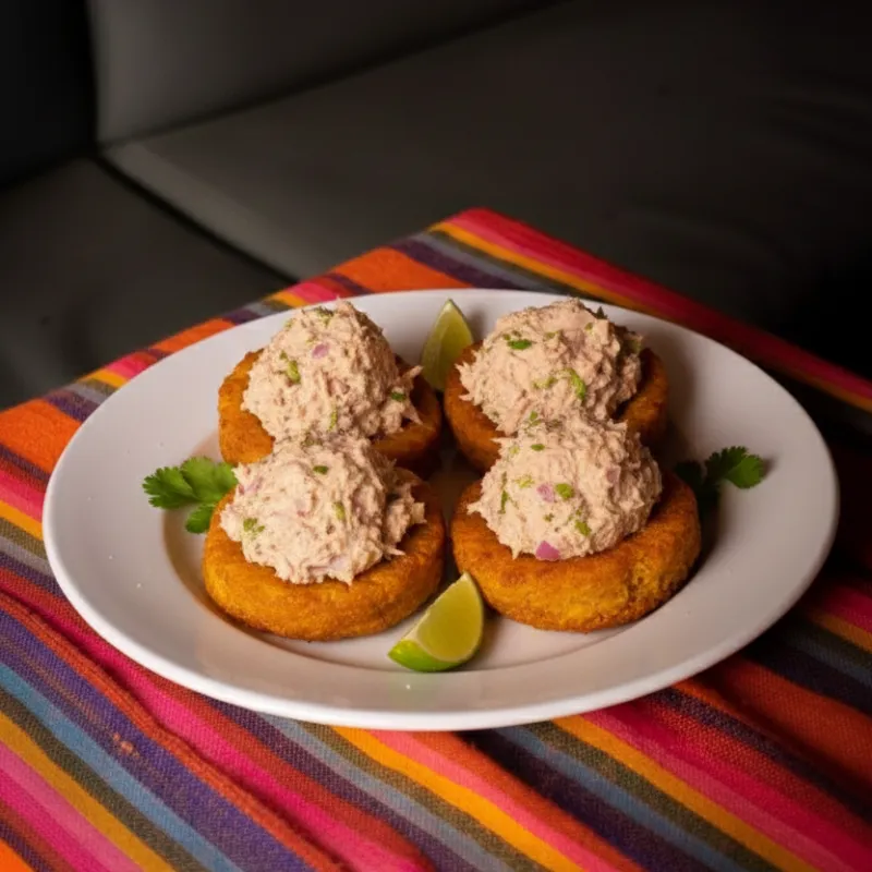Tostones rellenos con atún