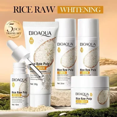  Kit BIOAQUA Rice Raw Whitening – 5 Pasos