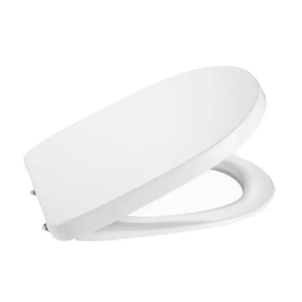 Asiento y tapa supralit para inodoro, bisagras metálicas, color blanco