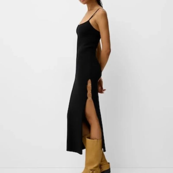Vestido detalles dorados