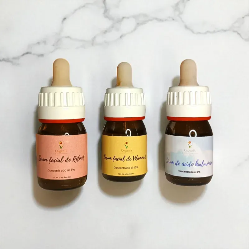 Sérum con gotero de cristal (según disponibilidad)