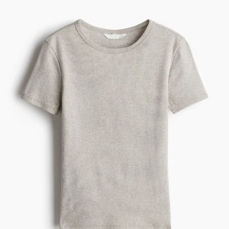 Camiseta de canalé H&M