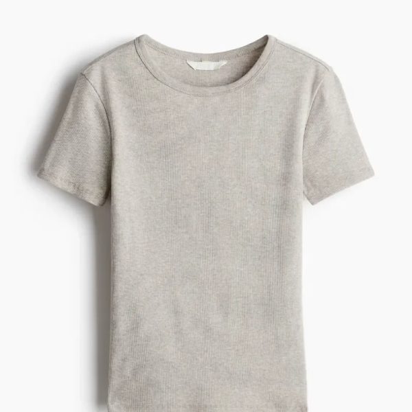 Camiseta de canalé H&M