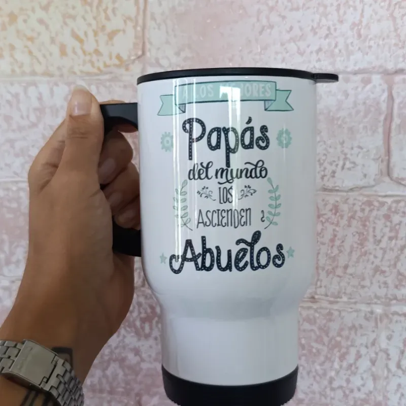 Jarra Térmica de Acero Inoxidable Blanca 16 oz