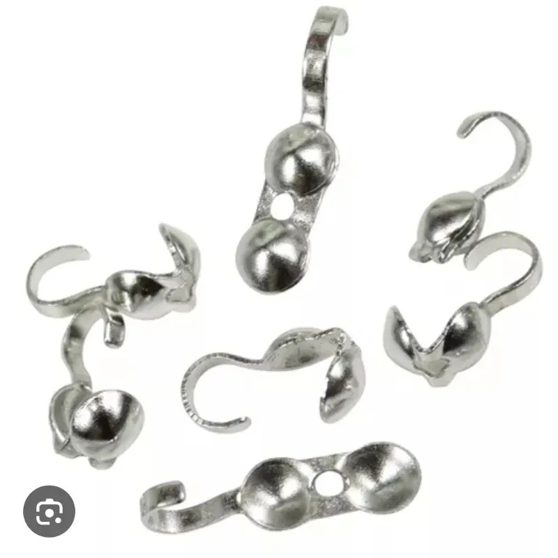 Tapanudos platerados de 4mm con gancho terminal