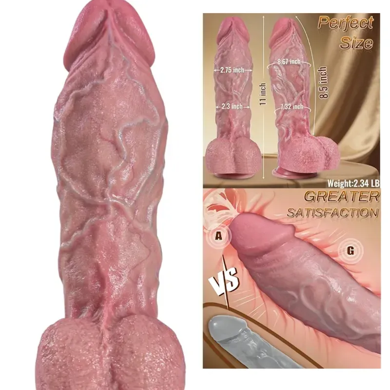 Dildo realista enorme con fuerte ventosa