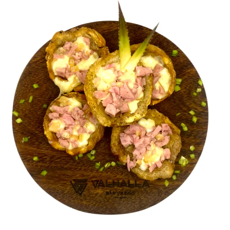 Tostones Rellenos de jamon y queso