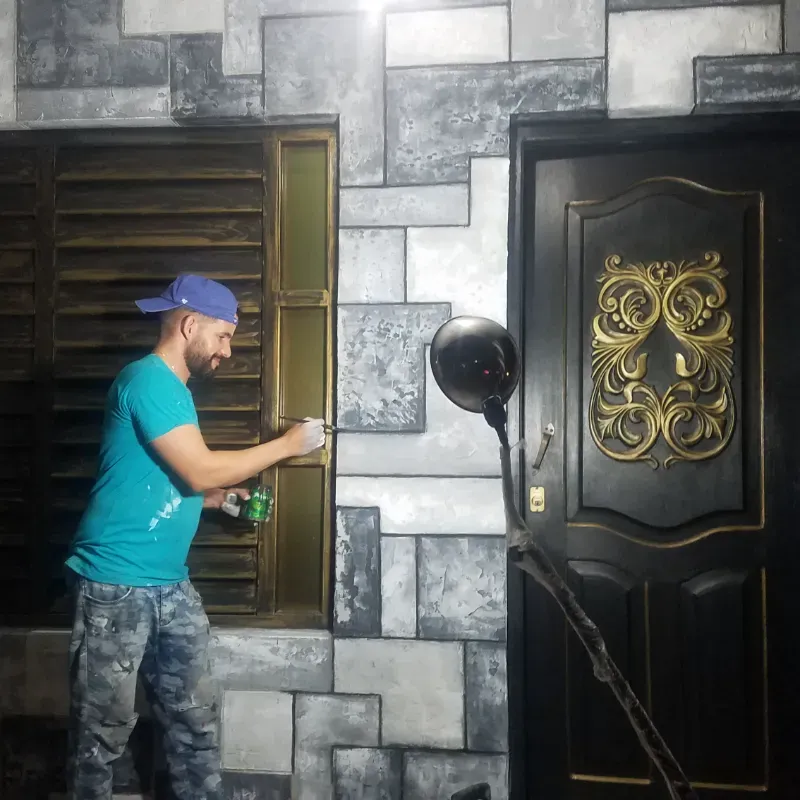 Pintura decorativa fachadas.