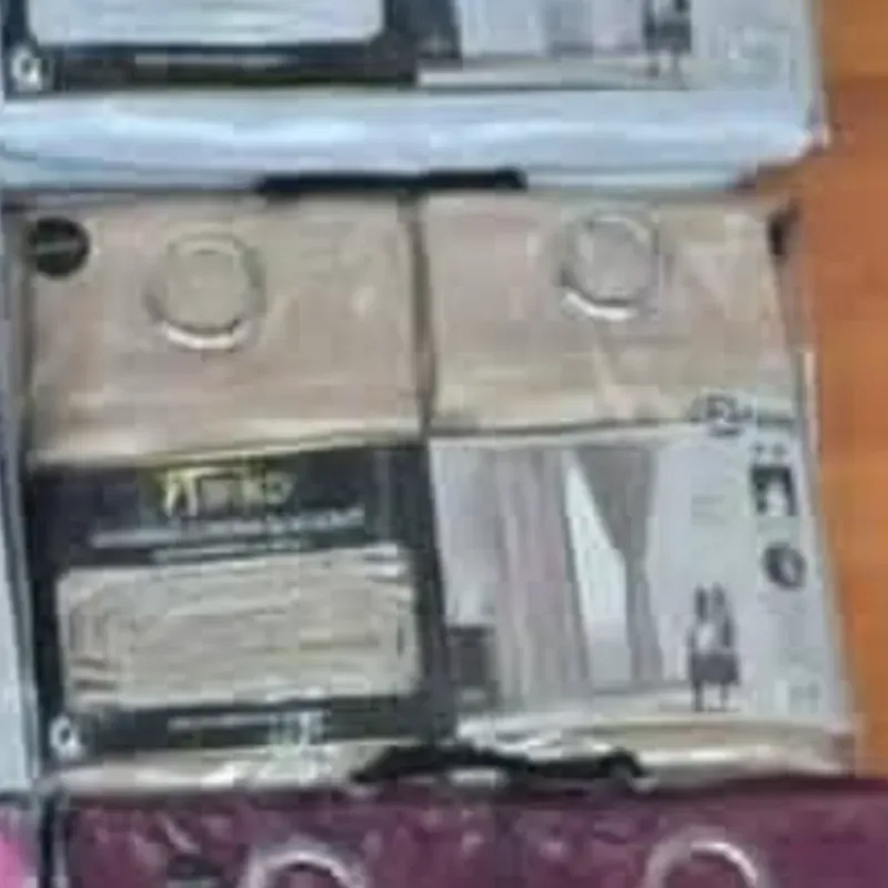 Cortina tapasol  con borlas [ beige ]