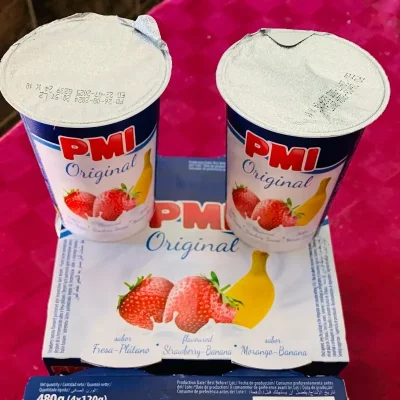 Potes de yogurt natural saborisado