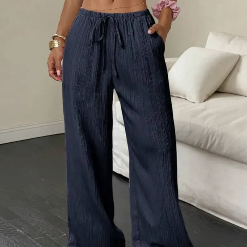 Pantaloneta azul oscura de hilo