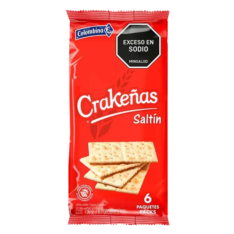 Galletas Soda saltin (contiene 6 paquetes)