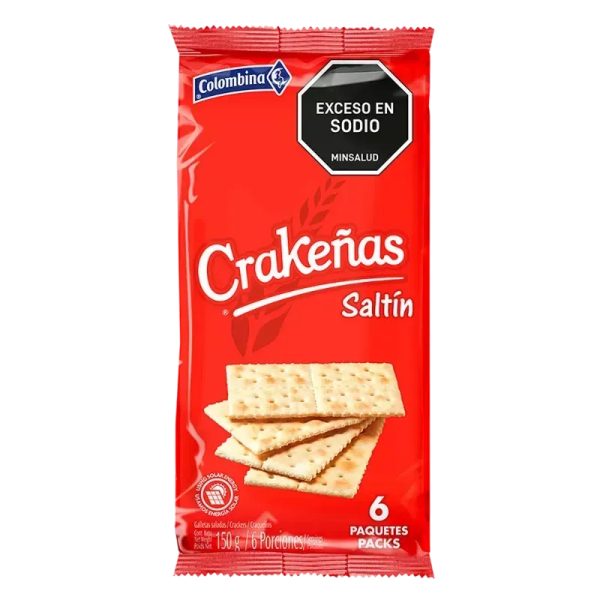 Galletas Soda saltin (contiene 6 paquetes)
