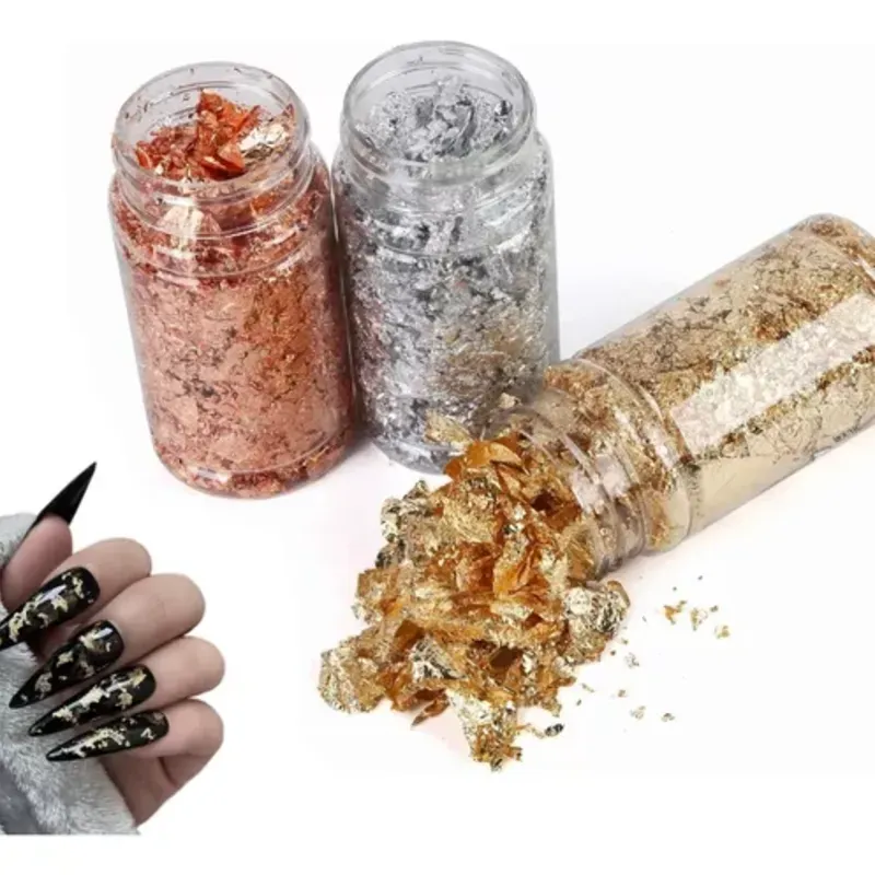 Pote de hoja de "bronce o plata"