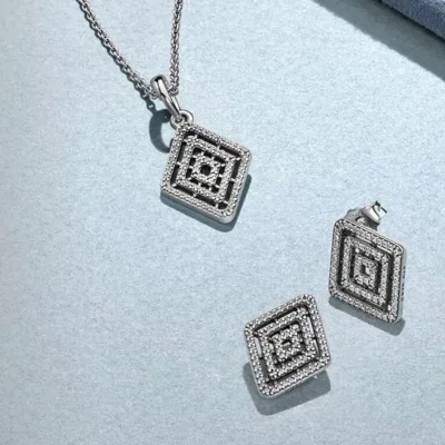 Conjunto Rombos en pedrería