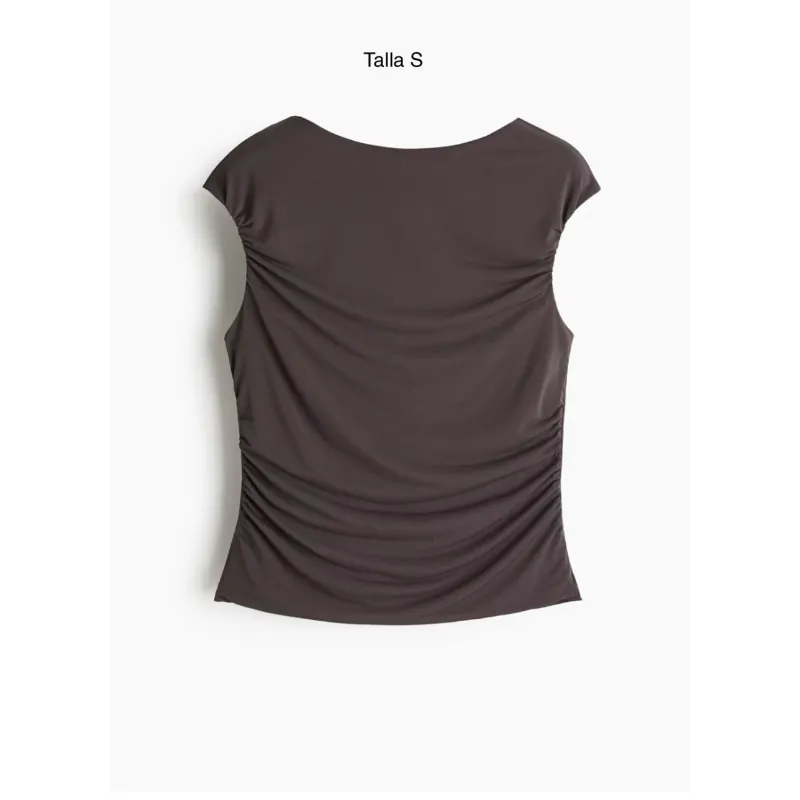 H&M top drapeado con manga japonesa