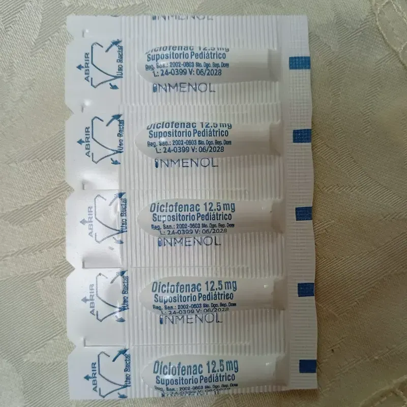   Supositorios de Diclofenaco (12.5 mg)