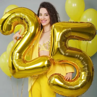 Número Inflable Dorado 80cm