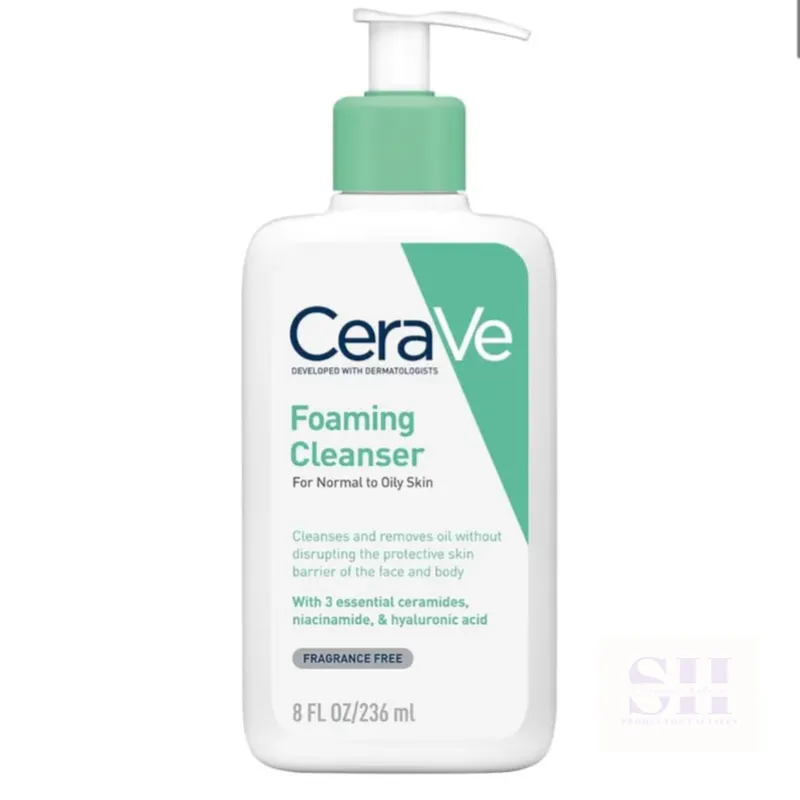 CeraVe Gel Limpiador Espumoso Diario para Piel Mixta, Grasa