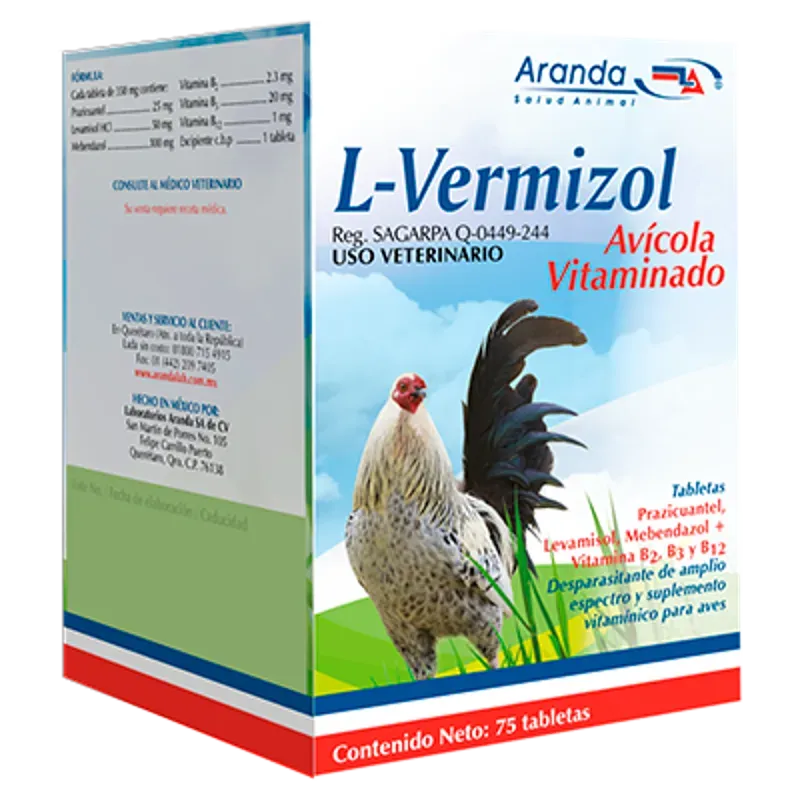 L-Vermisol Avicola Vitaminado. Tabletas