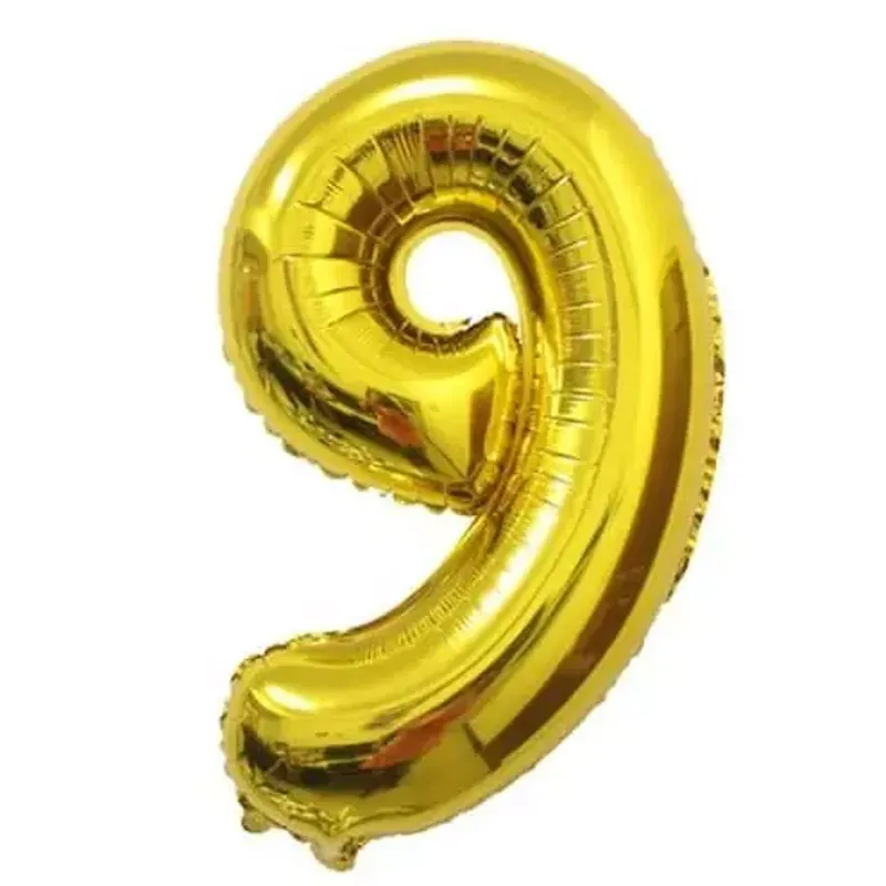 Globo Número 9 Dorado   32 Pulgadas