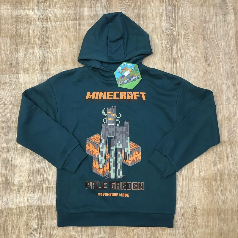 Abrigo verde con capucha de Minecraft