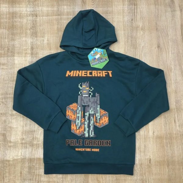 Abrigo verde con capucha de Minecraft