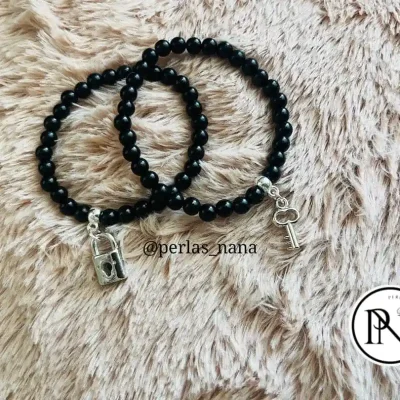 Pulseras de perlas Candado y Llave