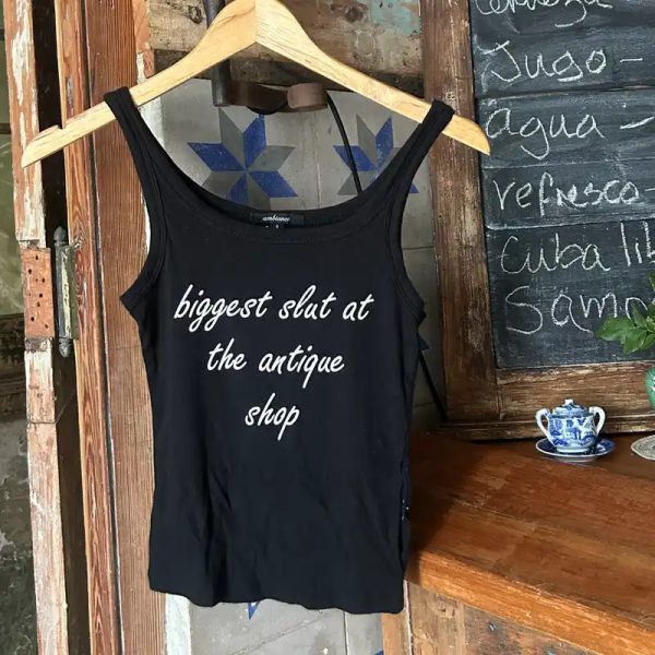 Top Slut at the antique shop