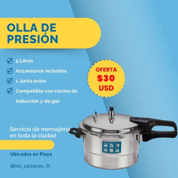 Olla inducción y gas 5 litros
