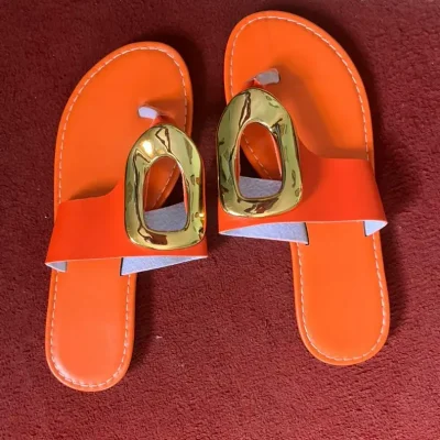 Sandalias Casuales de Mujer color Naranja #39