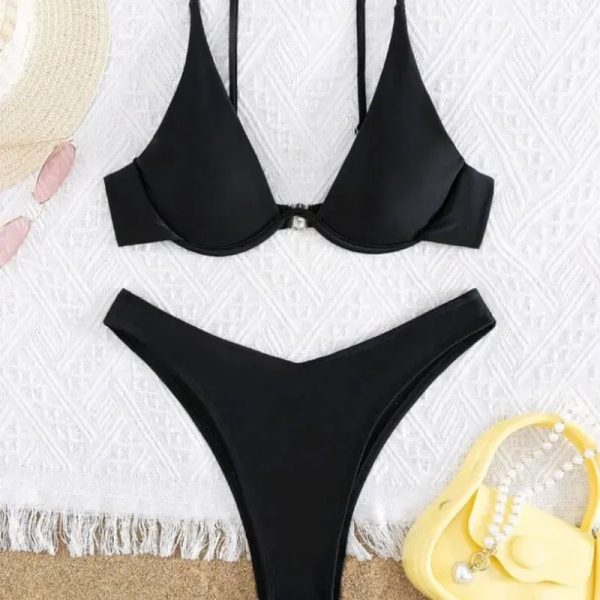 Bikini negro de aro rígido