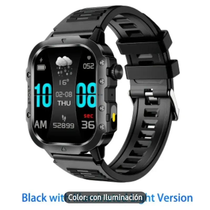 Reloj inteligente estilo militar