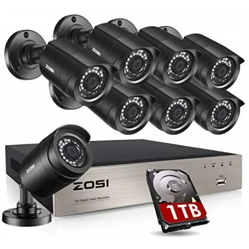 Sistema de cámaras Zosi Cableado de 8