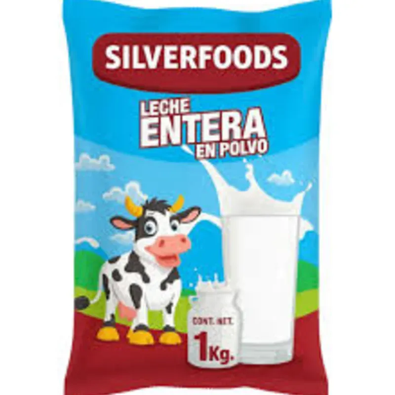 1204058 - Leche entera en polvo SilverFoods (Caja de 16 Unidades de 1 Kg c/u) - U/M: U