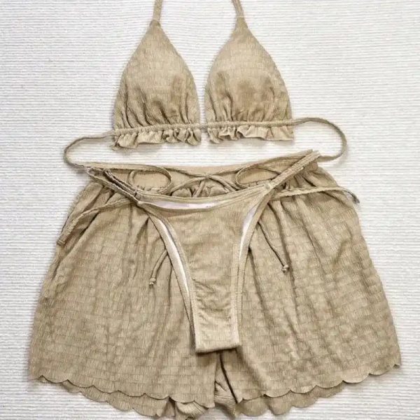 Bikini con shorts — Beige