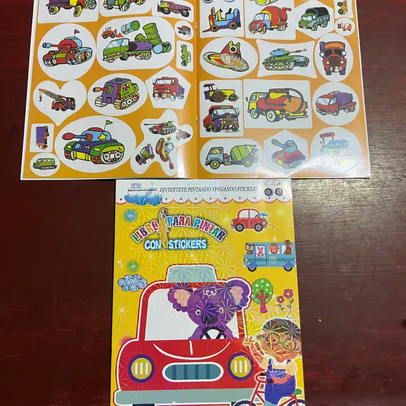 Libro para colorear con stickers