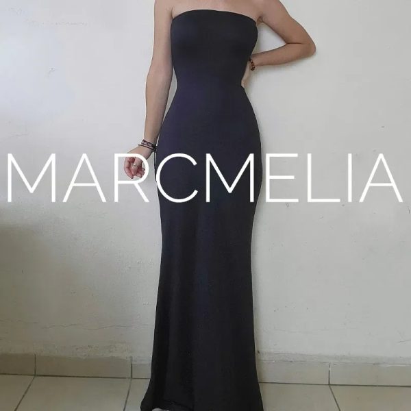 VESTIDO FUNDA CON COLA (ENCARGO)