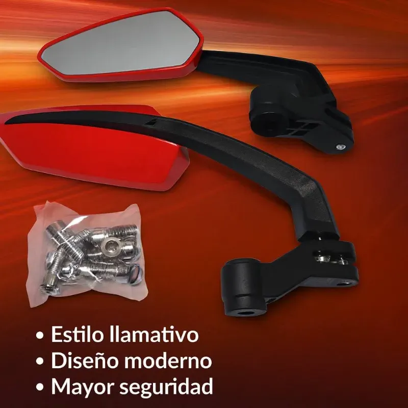 Espejos retrovisores rojos
