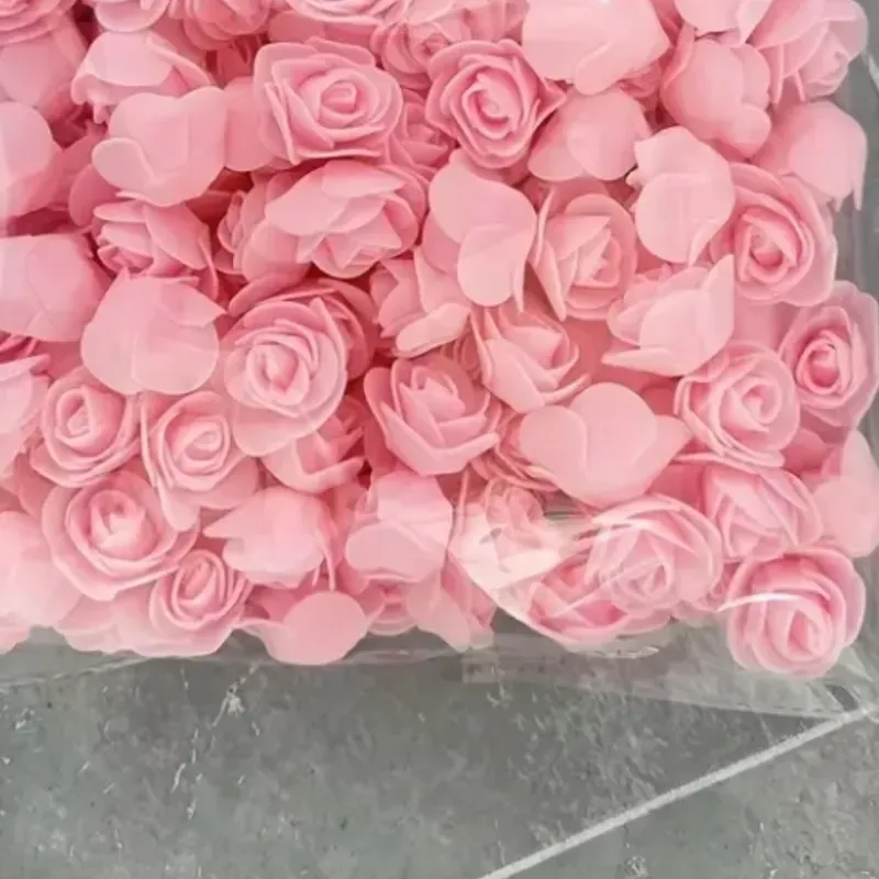 Rosas de foami color rosa