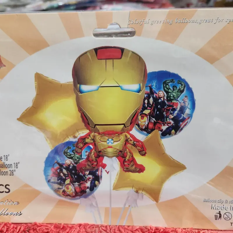 Set de 5 globos inflables de Iroman y los vengadores