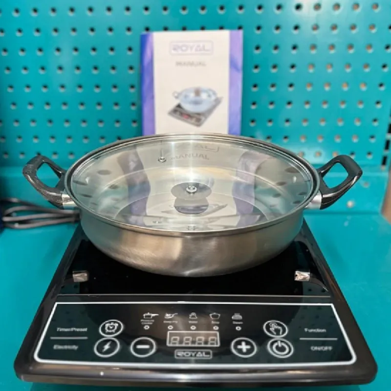 FOGÓN DE INDUCCION DE 1 HORNILLA CON 1 CAZUELA MARCA ROYAL REF: REI1300