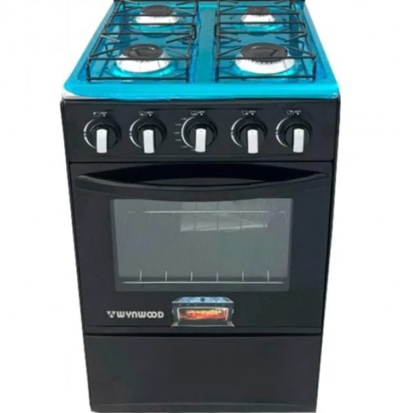 Fogón con horno de 4 quemadores