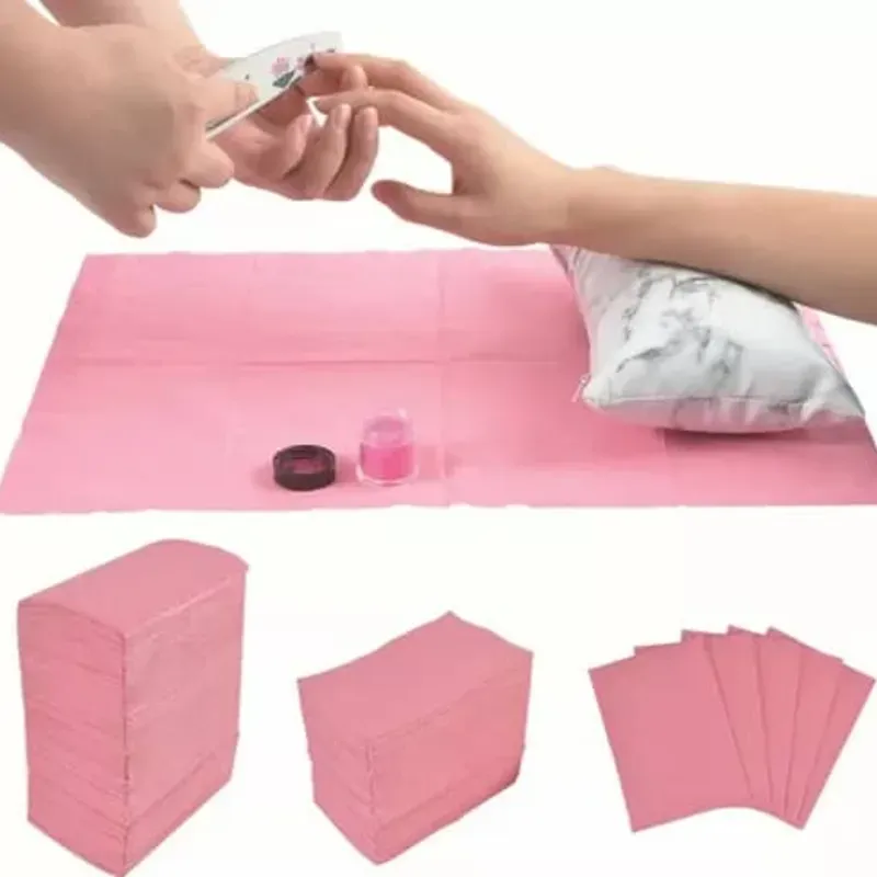 Mantel desechable para mesa de manicura (disponible rosado y negro )