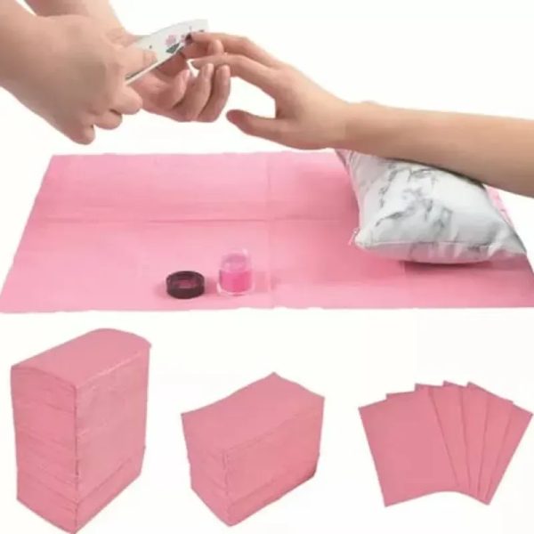 Mantel desechable para mesa de manicura (disponible rosado y negro )