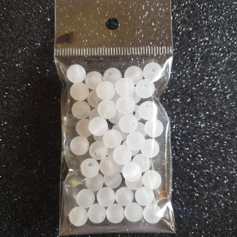 Perlas plásticas redondas de 8mm opacas
