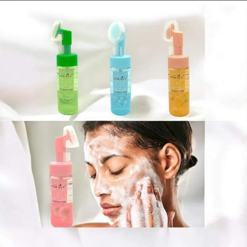 PINK KEY limpiador espuma facial con cepillo facial incluido