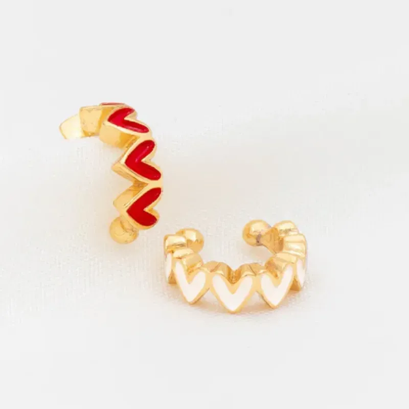 Set Earcuff *2 Multicorazones