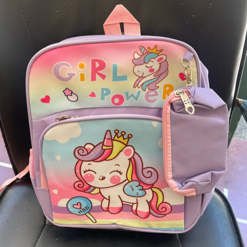 Mochila de niña con cartuchera