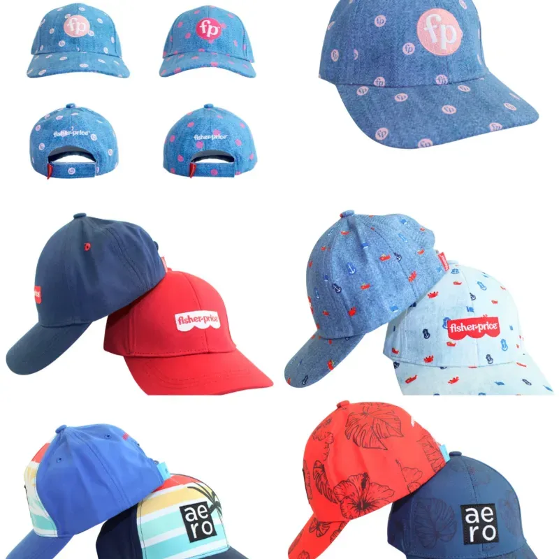 Set de Gorras Infantiles Temática Tropical/Flora/Náutica